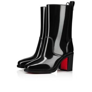 Auth CHRISTIAN LOUBOUTIN Loubirain 70 rain boots
